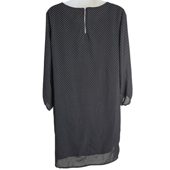 H&M Womens Polka Dot Dress Size 12 Zipper Closure Pleated Front Lined‎ Shift - Picture 6 of 8